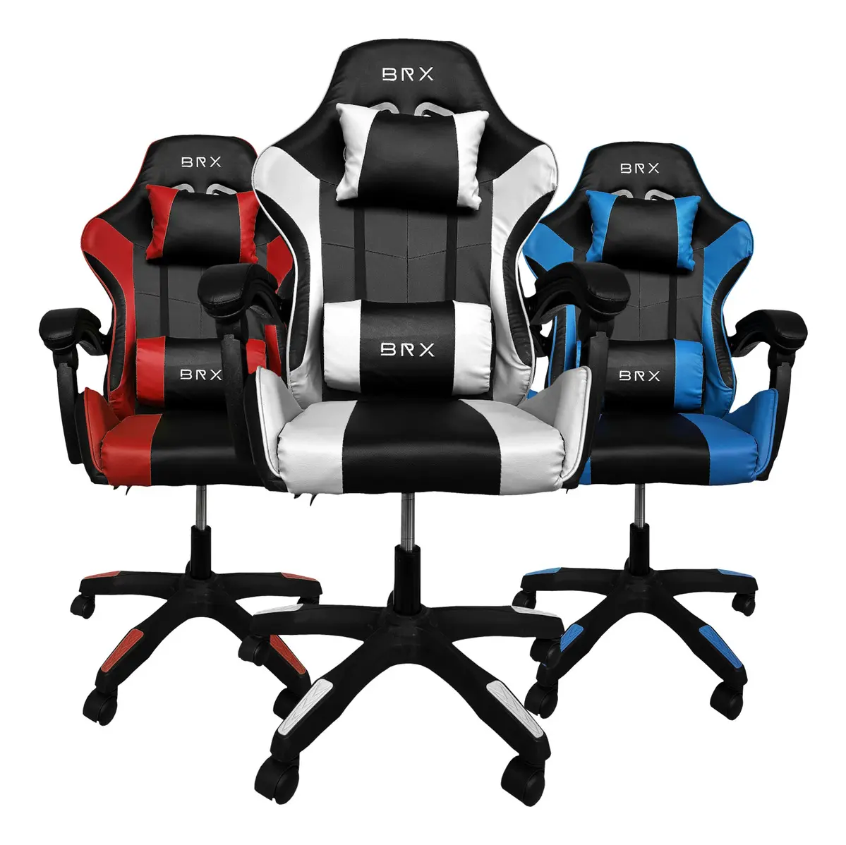 Cadeira Gamer Escritório Ajustavel Reclinavel Ergonomica Varias Cores Material Do Estofamento Algodão