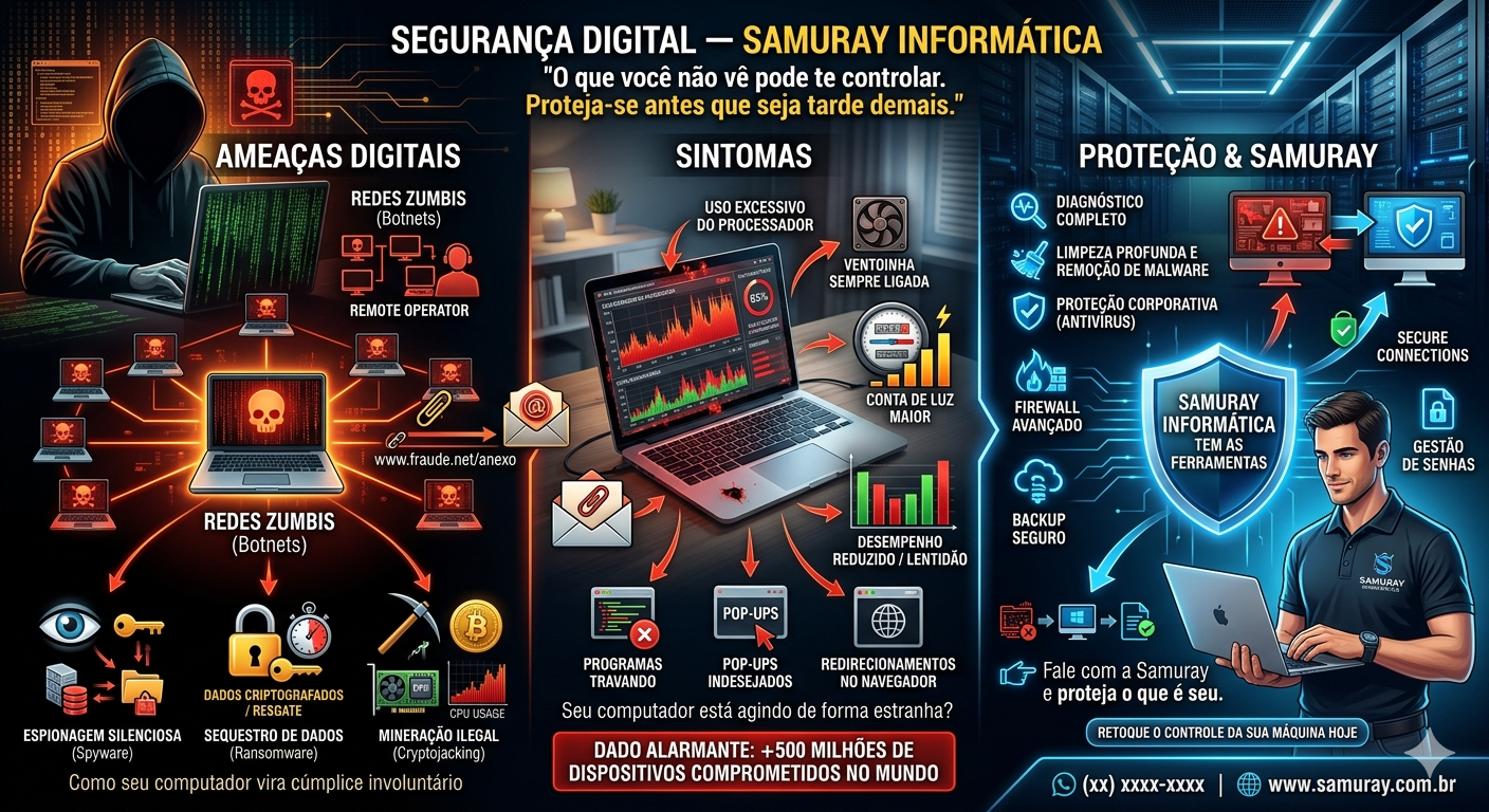 Seu computador pode estar sendo usado por criminosos agora mesmo